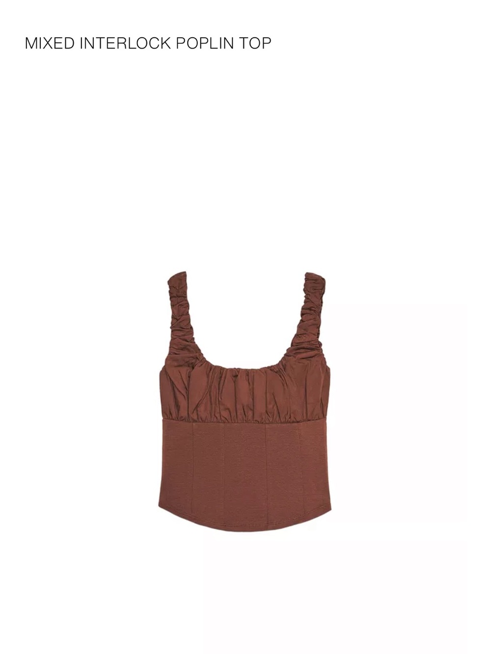 Zara Ruched-Strap Camisole - Brown